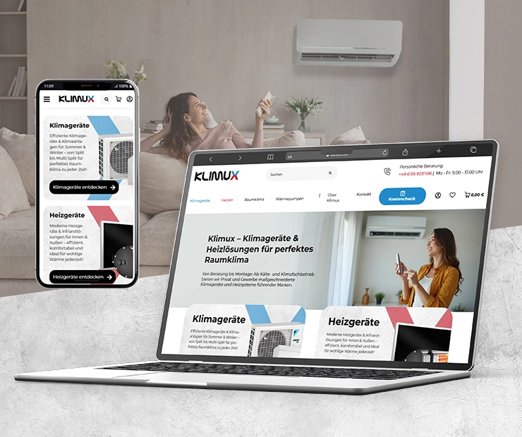 Web Shop Neu Klimux 2025