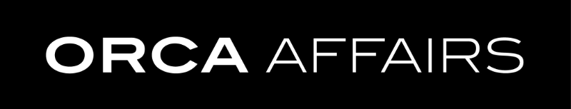 ORCA AFFAIRS Logo RGB Horizontal White On Black